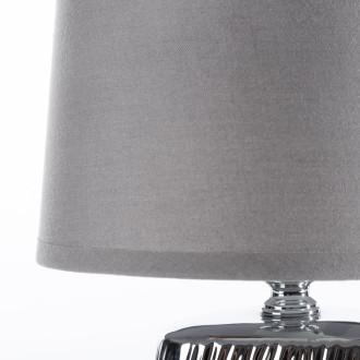 Dekoračná keramická lampa Dali zdobená reliéfnym vzorom - šedá