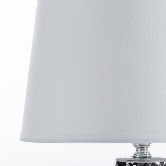 Dekoratívna keramická lampa Reina zdobené reliéfnym vzorom - biela