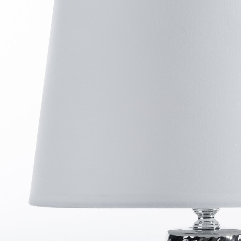 Dekoratívna keramická lampa Reina zdobené reliéfnym vzorom - biela