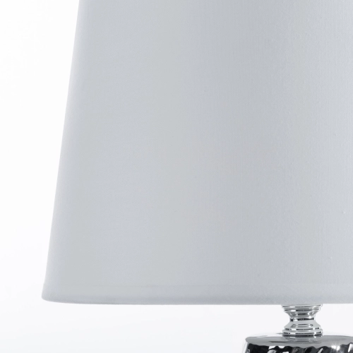 Dekoratívna keramická lampa Reina zdobené reliéfnym vzorom - biela