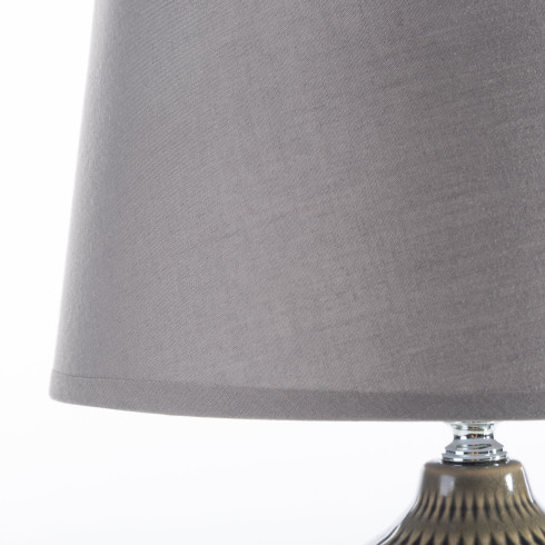Dekoratívna keramická lampa Tali zdobená reliéfnym vzorom - šedá