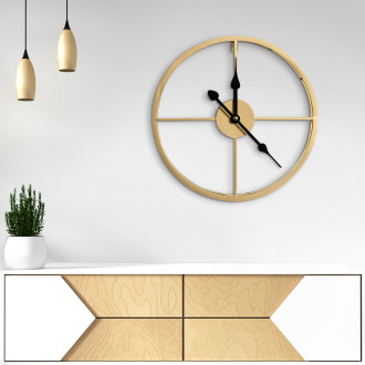 Dekoratívne kovové nástenné hodiny v modernom minimalistickom štýle - 40 cm