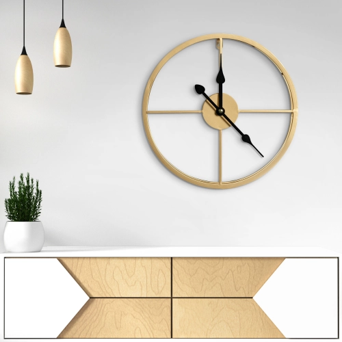 Dekoratívne kovové nástenné hodiny v modernom minimalistickom štýle - 40 cm