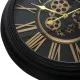 Dekoratívne retro nástenné hodiny s pohyblivými prevodmi - 64 cm