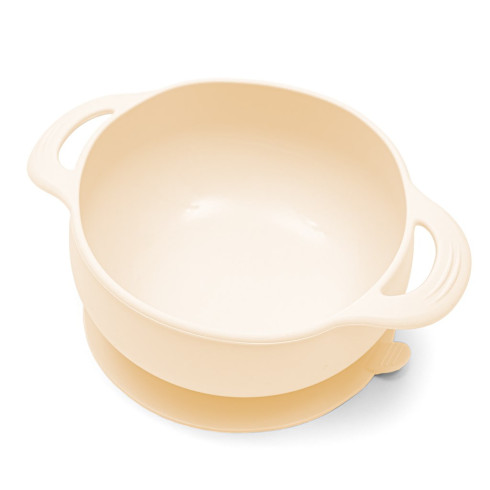 Dětská silikonová jídelní souprava New Baby - béžová