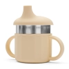 Dětský silikonový hrníček 2v1 New Baby - béžový