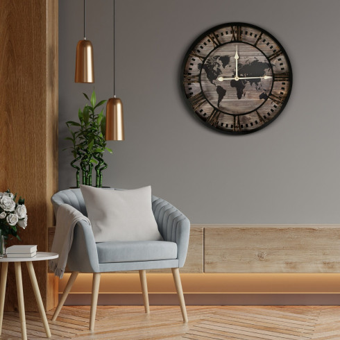 Dizajnové  nástenné hodiny v koloniálnom štýle - 60 cm