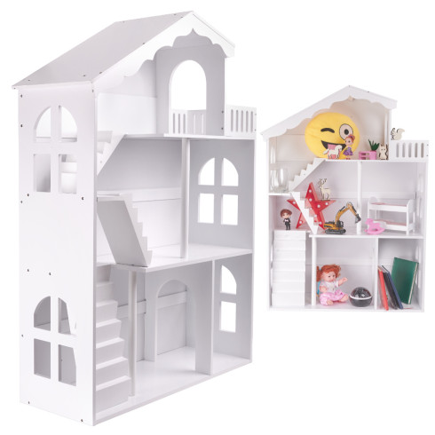 Domček na hračky 2v1, 116 cm - biely