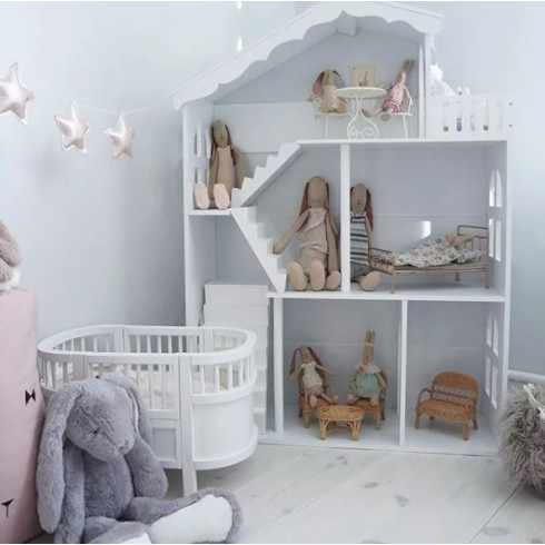 Domček na hračky 2v1, 116 cm - biely