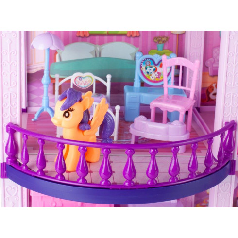 Domček pre bábiky a poníky - ružový