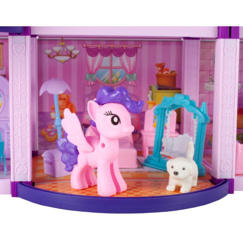 Domček pre bábiky a poníky - ružový