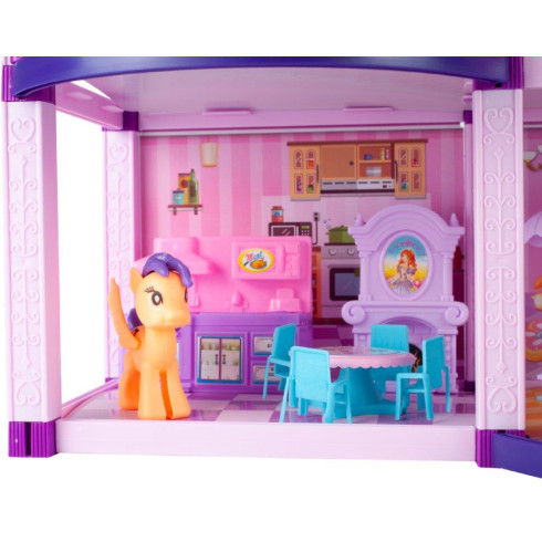 Domček pre bábiky a poníky - ružový