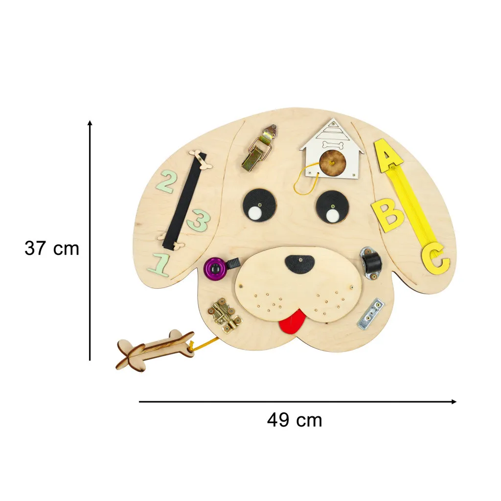 Dřevěná manipulační deska Pejsek 49 cm