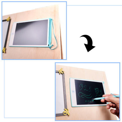 Drevená obojstranná manipulačná tabuľa Zvieratká zoo