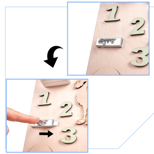 Drevená obojstranná manipulačná tabuľa Zvieratká zoo