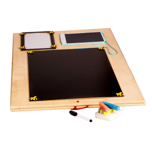 Drevená obojstranná manipulačná tabuľa Zvieratká zoo