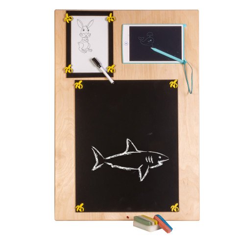 Drevená obojstranná manipulačná tabuľa Zvieratká zoo
