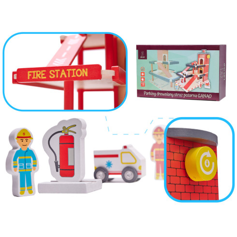 Drevená parkovacia garáž Hasiči