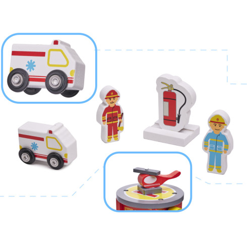 Drevená parkovacia garáž Hasiči