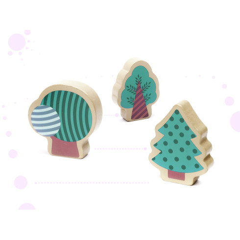 Drevená stavebnica s podložkou pretekárska dráha 160 ks