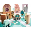 Dřevěné vzdělávací kostky puzzle město - 181 ks