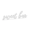 Fa felirat Sweet bar – fehér, 37×10 cm
