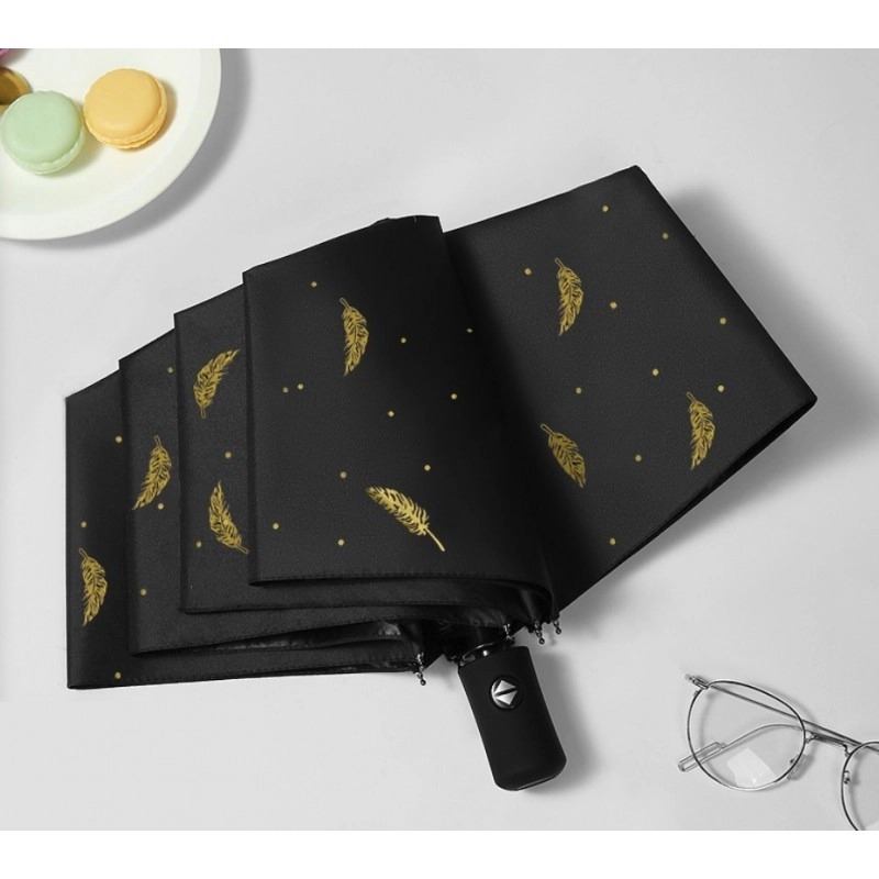 Elegantní skládací deštník s automatickým otevíráním - průměr 96 cm, černý