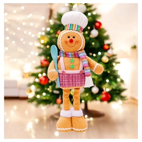 Figurka Pan Perník s teleskopickýma nohama 52 cm z plyše