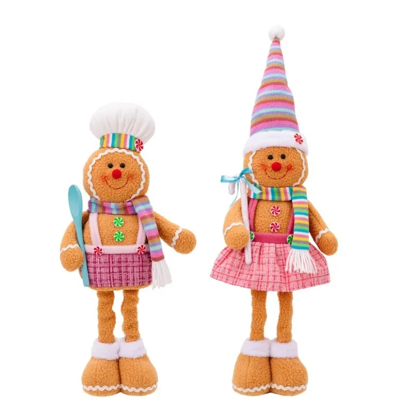 Figurka Pan Perník s teleskopickýma nohama 52 cm z plyše