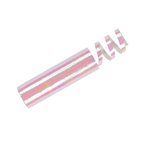 Holografické bílé serpentiny na párty, 3,8 m, 18 ks v balení