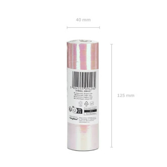 Holografski beli trakovi za zabavo, 3,8 m, 18 kosov v paketu