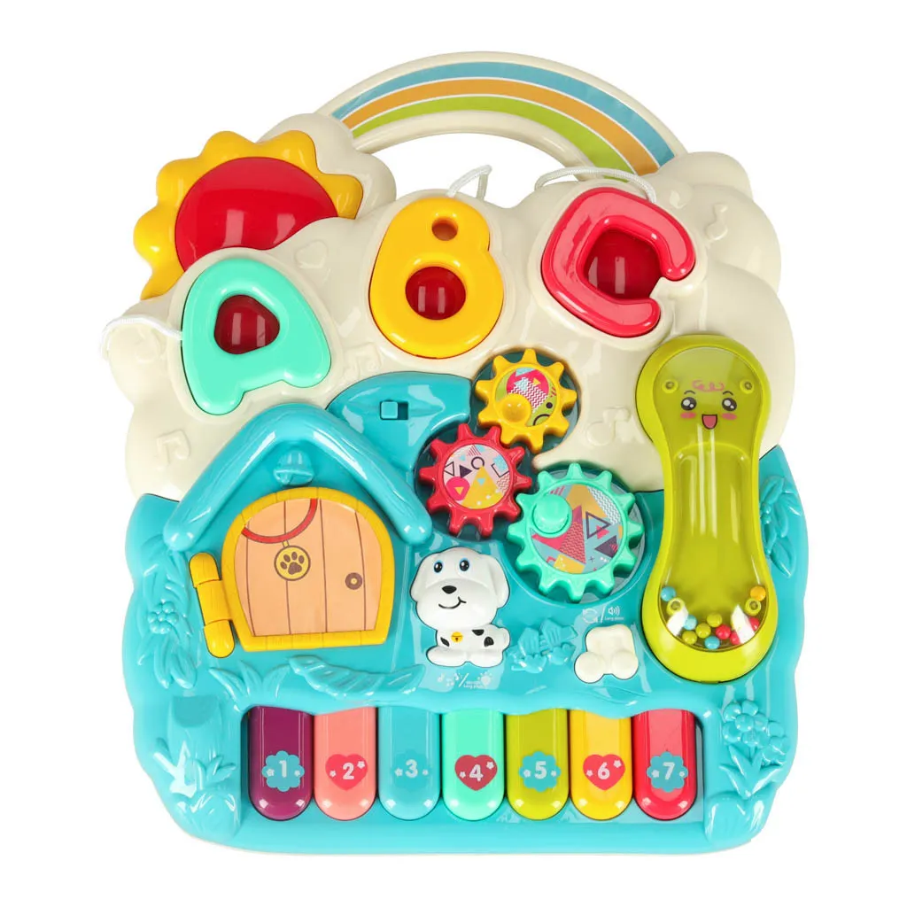 Interaktívne multifunkčné chodítko - stolík pre deti 4v1 - modré