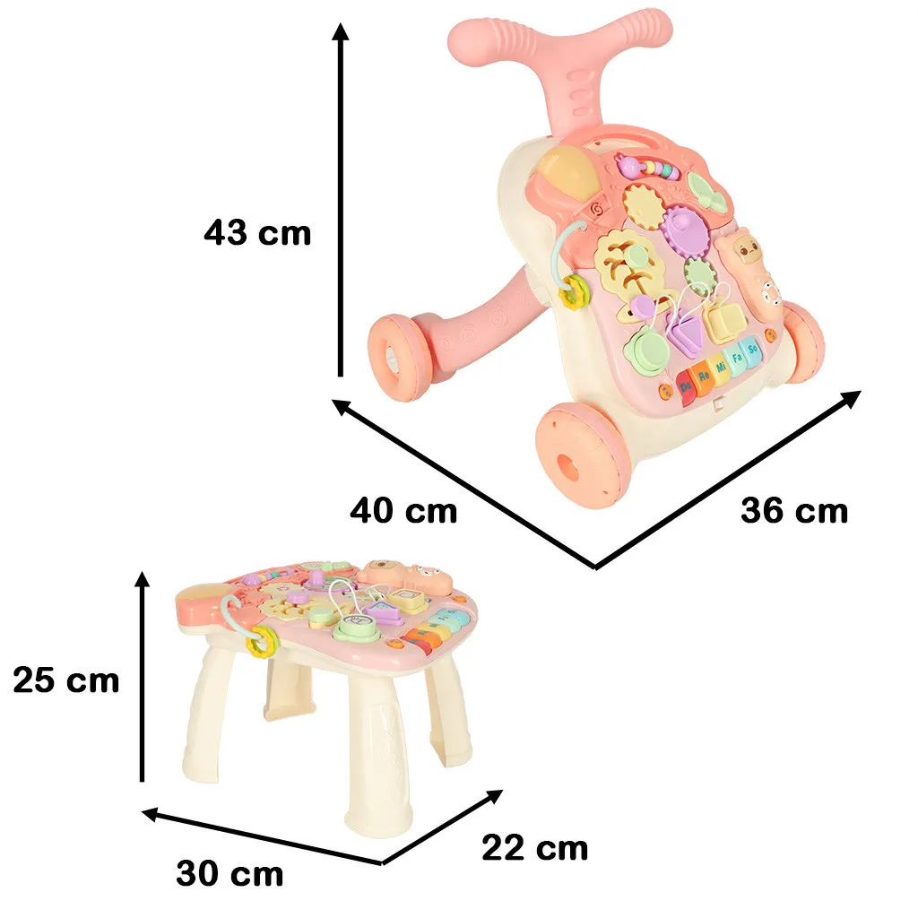 Interaktívne vzdelávacie chodítko - stolík 3v1