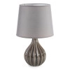 Keramická dekorativní lampa Alpha zdobená reliéfním vzorem - šedá