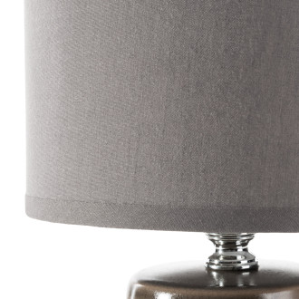 Keramická dekoratívna lampa Noel zdobená reliéfnym vzorom - šedá