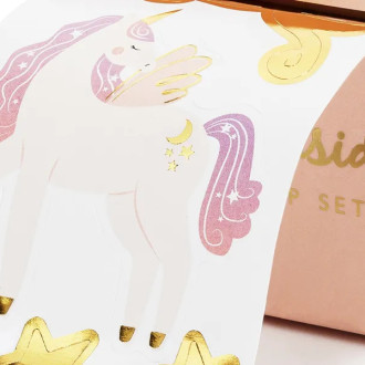 Kreativne nalepke Enorog in mešani vzorci