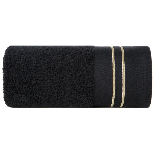 Luxusné bavlnené uteráky Olivia sada 3 ks - 50x90 cm čierne