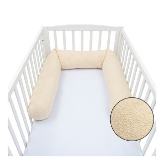 Mantinel do postýlky válec 3v1 New Baby Teddy 180 cm - krémový