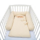 Mantinel do postýlky válec 3v1 New Baby Teddy 180 cm - krémový