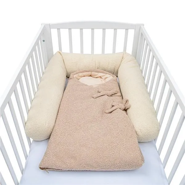 Mantinel do postýlky válec 3v1 New Baby Teddy 180 cm - krémový