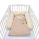 Mantinel do postýlky válec 3v1 New Baby Teddy 180 cm - krémový