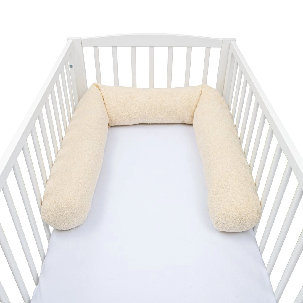 Mantinel do postýlky válec 3v1 New Baby Teddy 180 cm - krémový
