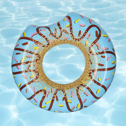 Nafukovacie plávacie koleso Donut modrý, 107 cm, nosnosť 100 kg