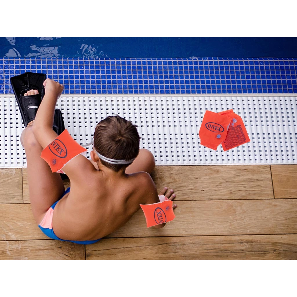 Nafukovacie plavecké rukávniky oranžové, nosnosť do 30 kg 