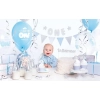 Narodeninové dekorácie k 1. narodeninám set modrá a strieborná