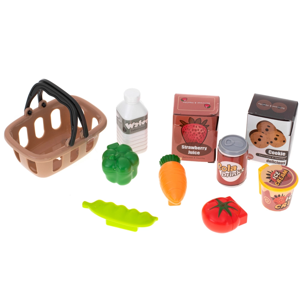 Obchodná pokladňa s nákupným košíkom + príslušenstvo