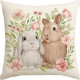 Povlak na polštář 45 x 45 cm jarní motiv zajíček Bunny