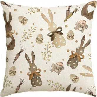 Povlak na polštář 45 x 45 cm s motivem zajíčka