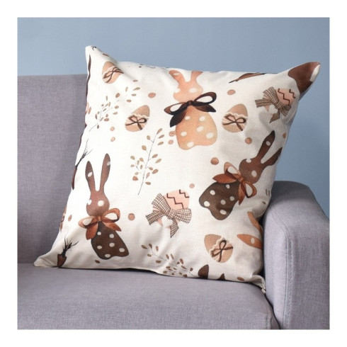 Povlak na polštář 45 x 45 cm s motivem zajíčka