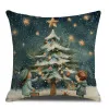 Obliečka na vankúš 45 x 45 cm vianočný motív Boho stromček